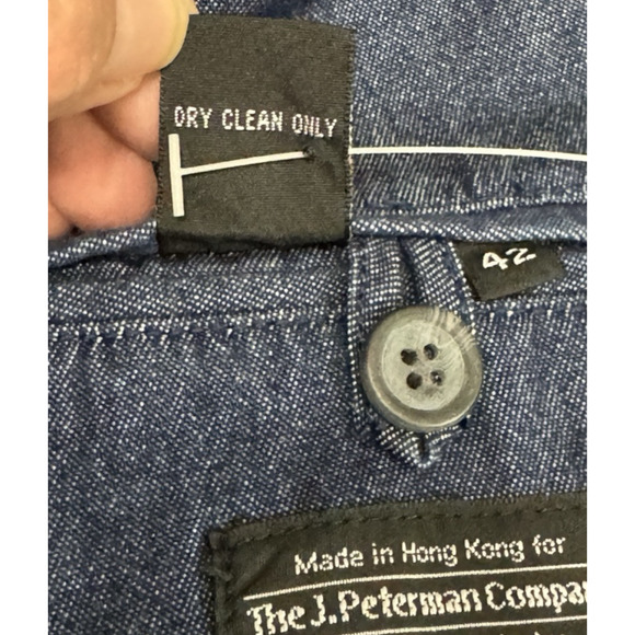 J. Peterman Denim Twill Jacket Cotton Blazer Chore Coat Normcore Preppy, 42 - Picture 13 of 13